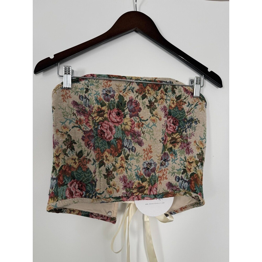 Princess Polly Floral Tapestry Corset Top - Size 6 NWT